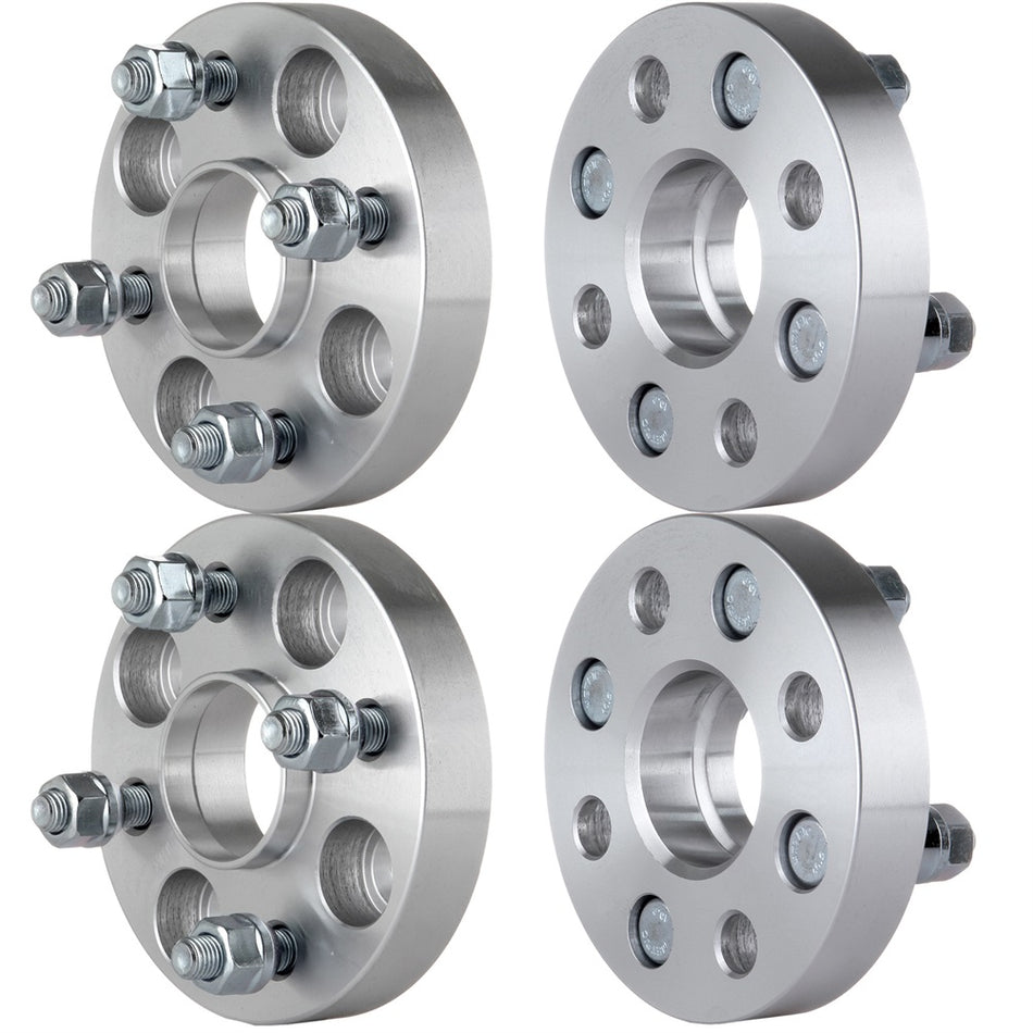 1 inch 4x100 4 Lug HubCentric Wheel Spacers(54.1mm Bore, 12x1.5 Studs) for 2001-2018 Kia Rio - 4PCS