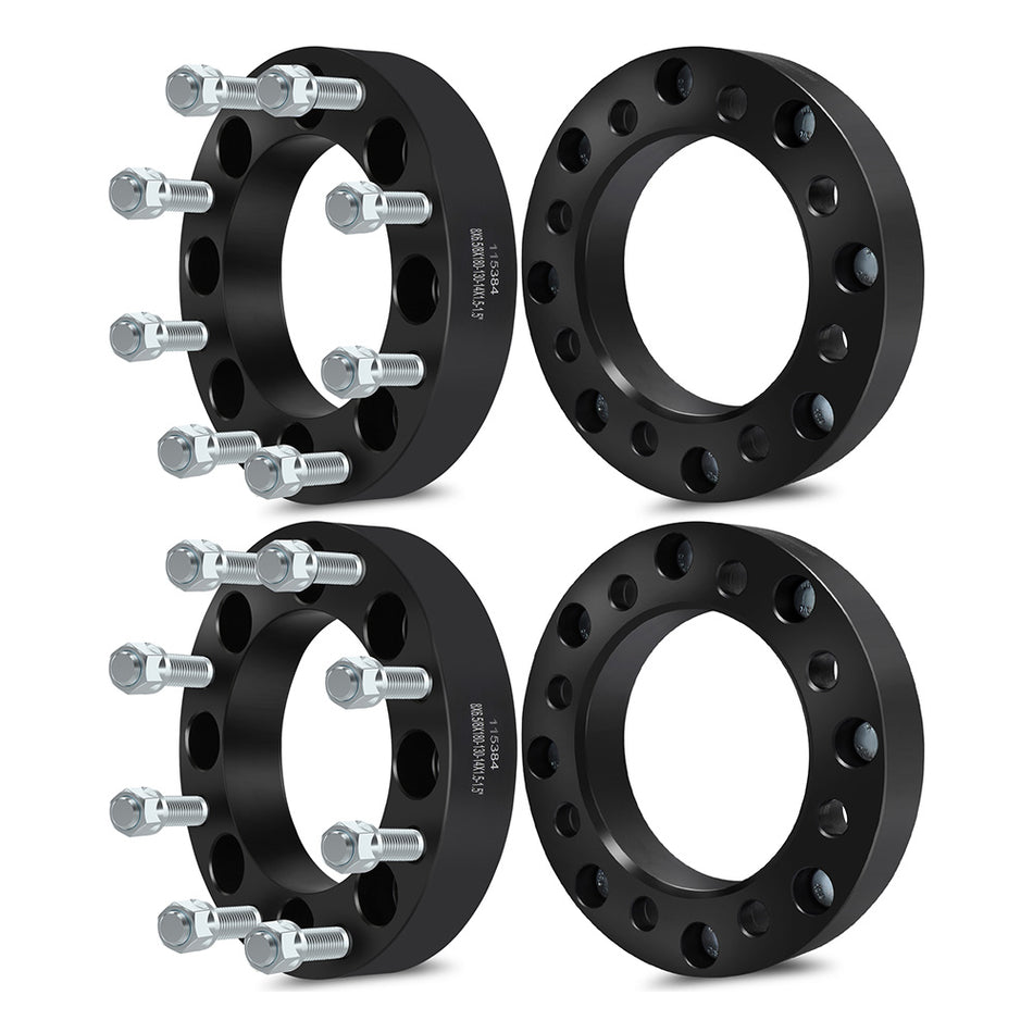4Pcs 1.5 inch 8x6.5 to 8x180 8 Lug Wheel Spacers For 96-00 Chevrolet C3500 96-00 Chevrolet K2500
