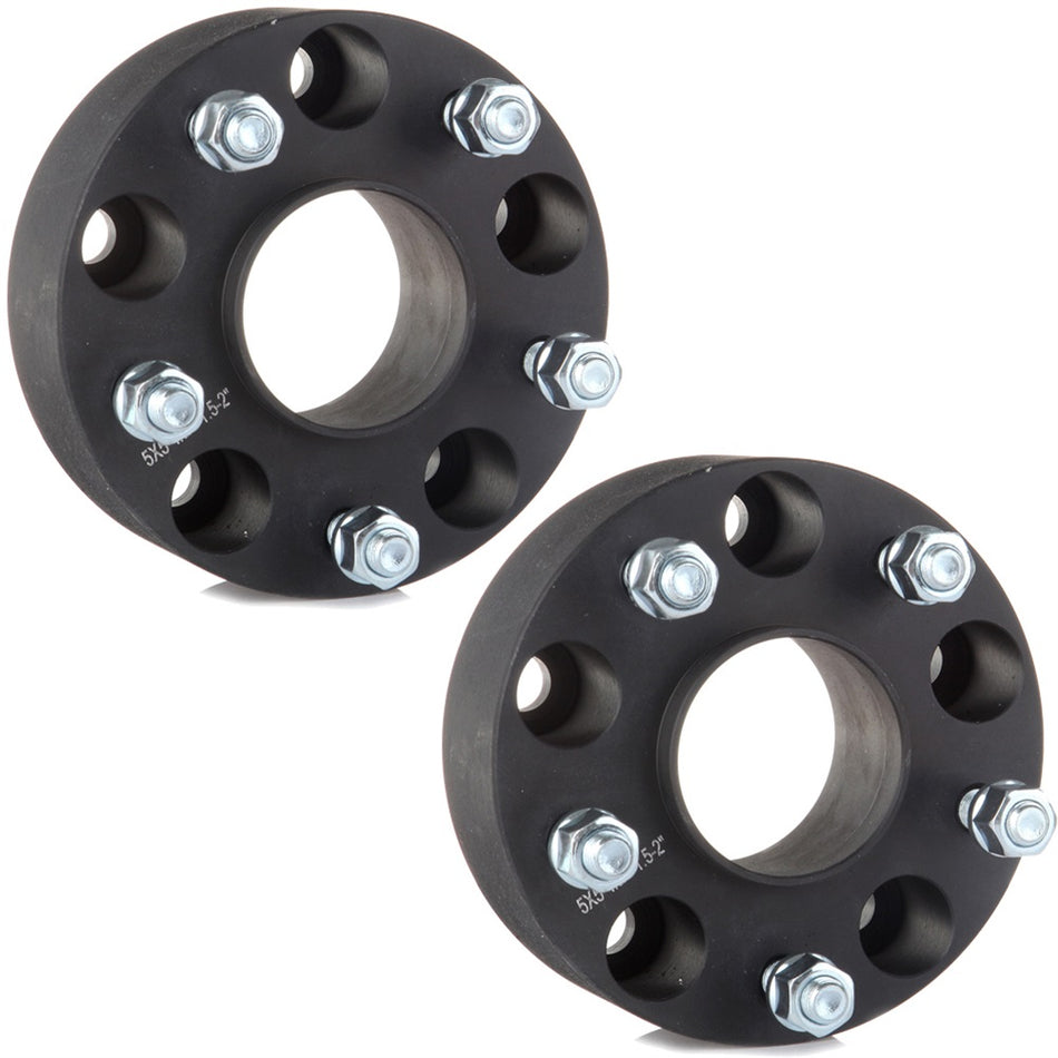 2Pcs 2 inch 5x5 5 Lug Wheel Spacers For 2007-2014 Jeep Wrangler (71.5mm Bore, 1/2 inch Studs)