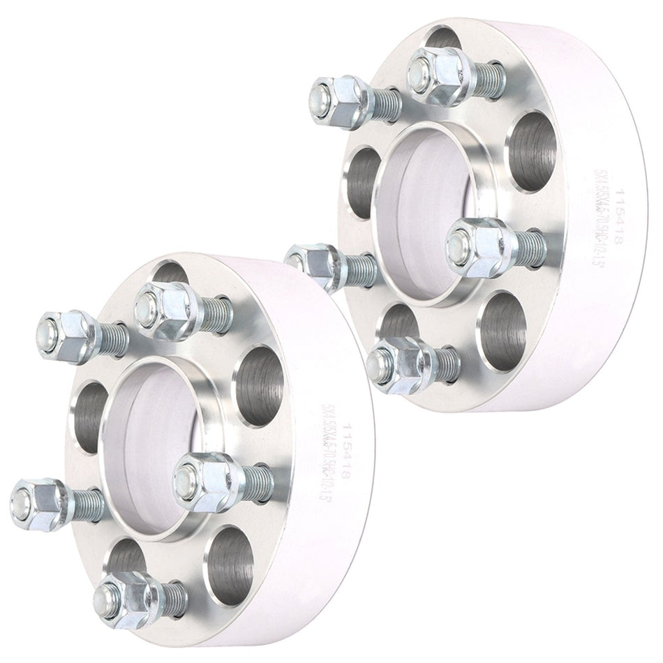 1.5 inch 5x4.5 5 Lug Wheel Spacers(70.5mm Bore, 1/2 inch Studs) for 2007-2013 Lincoln MKX - 2PCS