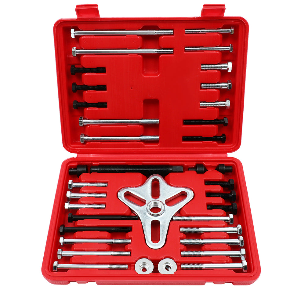 46pc Harmonic Balancer Kit Gear Puller Set Steering Wheel Crankshaft Auto Tools