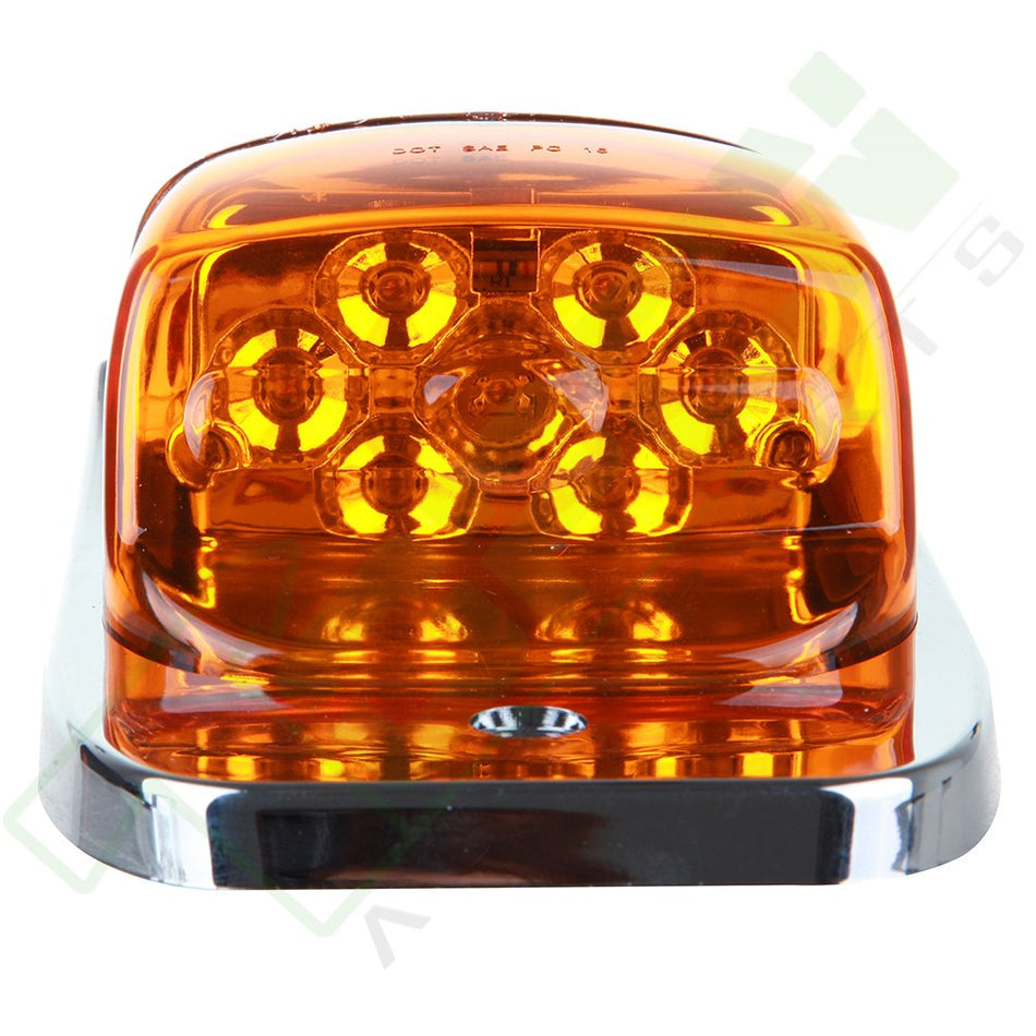 1X 10.8x 4x 2.5 inch Amber 7Diodes Led Raised Cab Marker Light for 06-17 Prostarwith