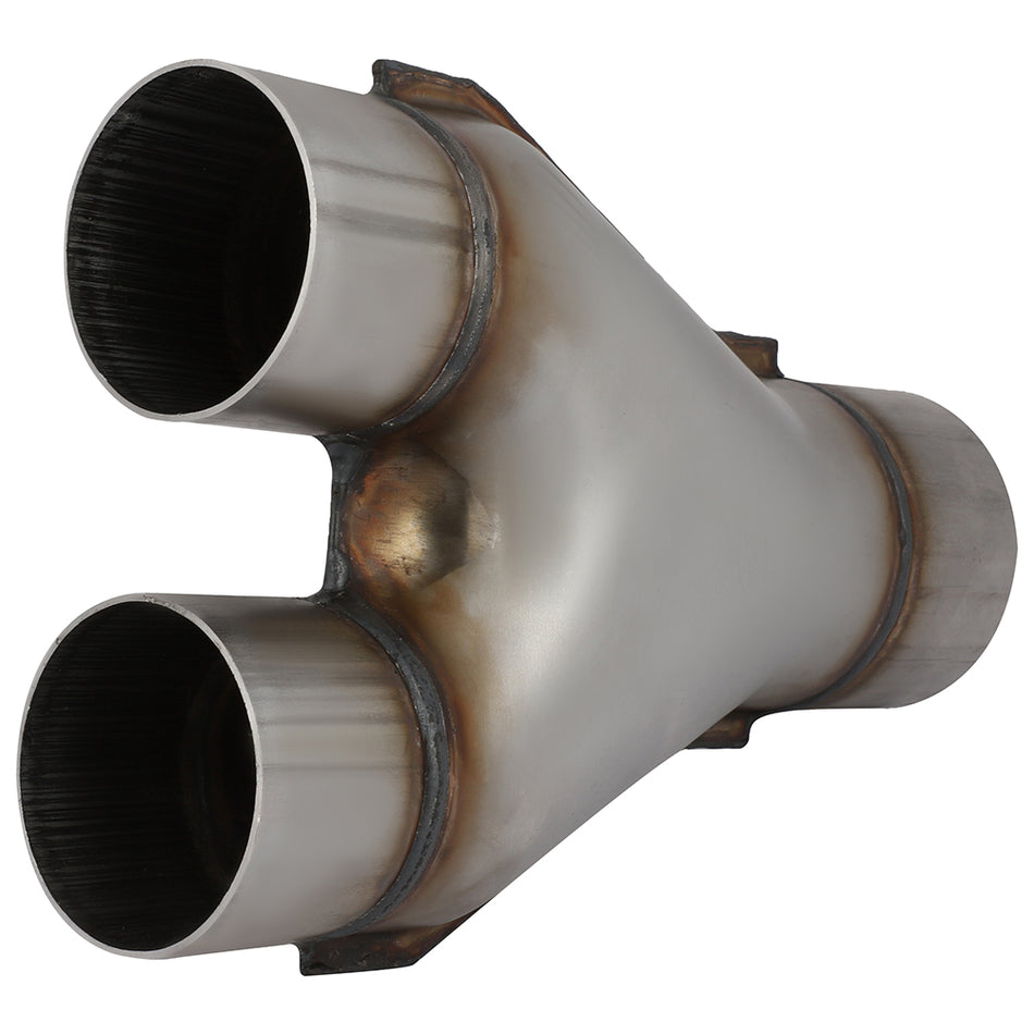 3 inch Single 2.5 inch Dual Y-Pipe Stainless Exhaust Adapter Connector Coupling 10 inch