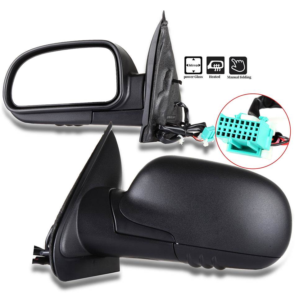 Driver Side View Mirror For 02-09 GMC Envoy Chevrolet Trailblazer Manual Fold Power Heated