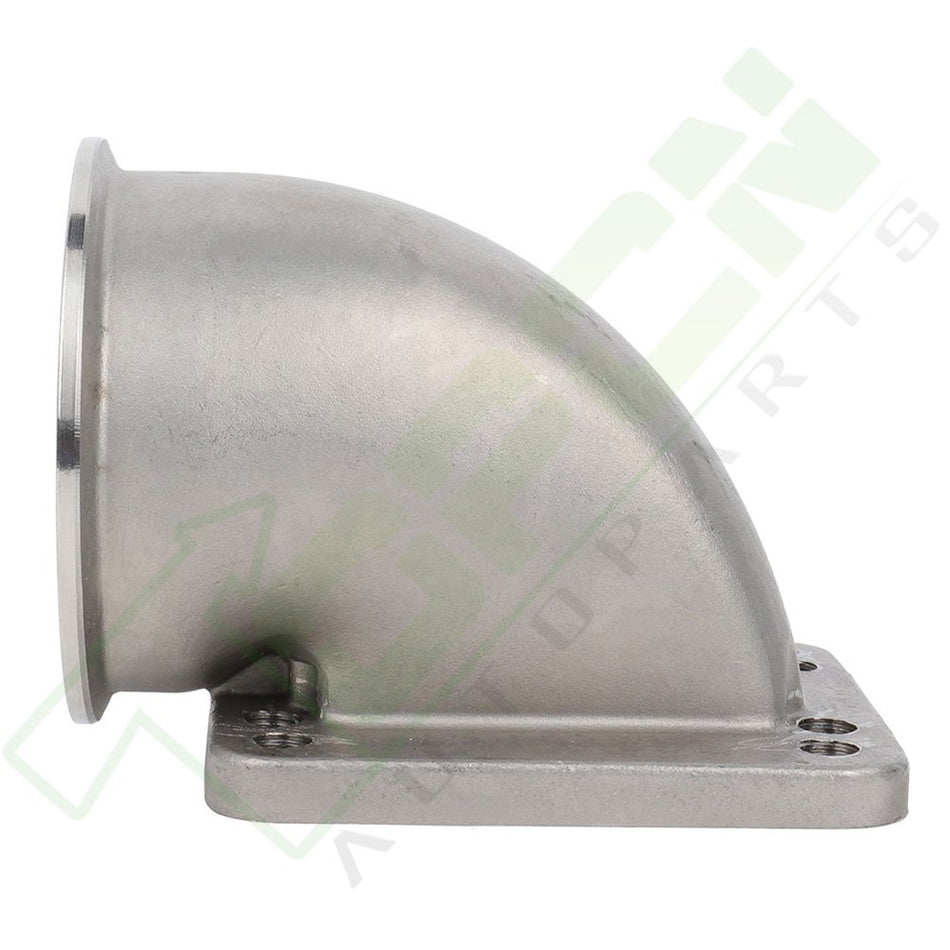 3inch 76mm Vband T3 T4 Turbo Cast Stainless Steel 90 Degree Elbow Adapter Flange